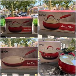 Parini Red Cookware Set