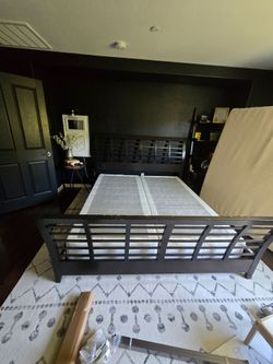 California king bed frame and box spring