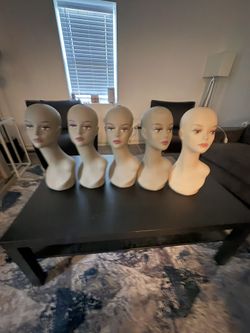 5 Female Mannequin Head Wig Stand Realistic Wig Head 