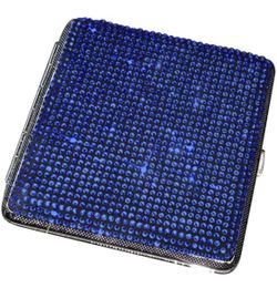 Brand, New Sapphire, Blue Rhinestone Cigarette Case