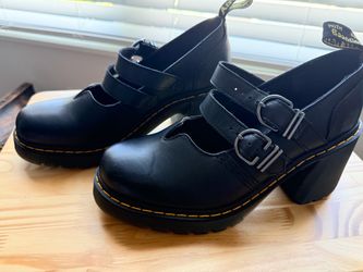 Dr. Martens Black Leather Heel