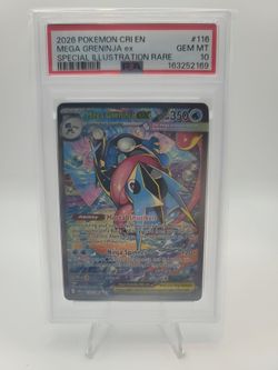 🔥2026 POKEMON CHAOS RISING MEGA GRENINJA EX 116/086 SIR PSA 10 🔥2026 POKEMON CHAOS RISING MEGA GRENINJA EX 116/086 SIR PSA 10