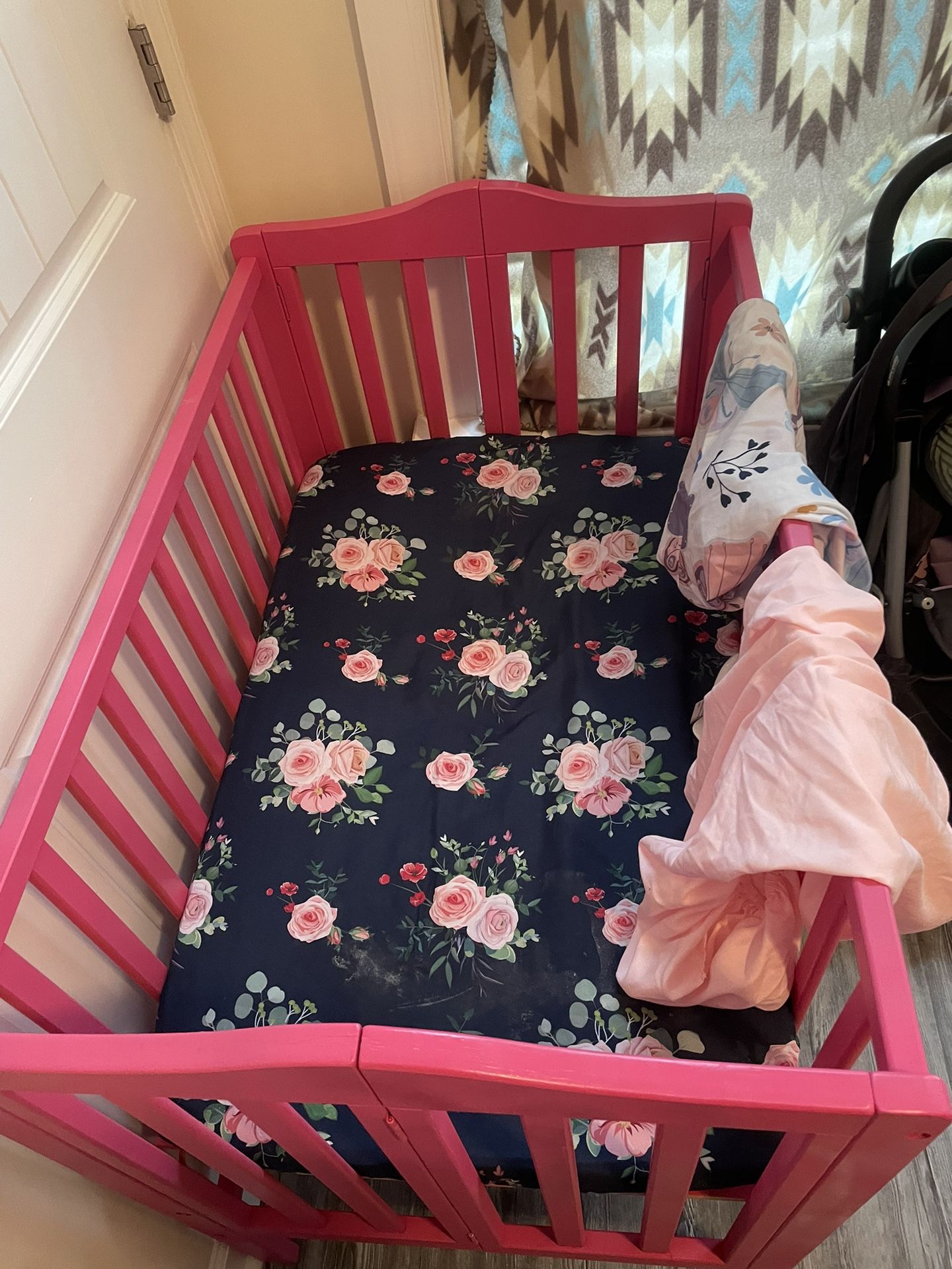MINI pink Baby Crib