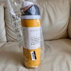 Owala Free Sip Insulated Leak-Proof Water Bottle Mustard Yellow 24 oz SEALED!