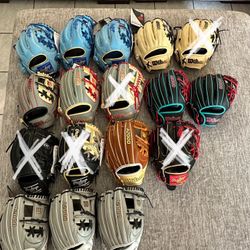 Baseball Gloves Wilson Rawlings A2000