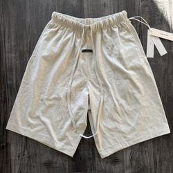 NEW With tags Fear of God Essentials basketball hersey shorts heather stone Size XS $95