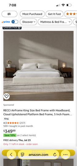 King Size Cloud bed frame (beige)