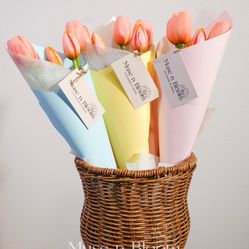 Mother’s Day Flowers  - Mother’s Day Gift –Faux Flowers- Mother’s Day Flowers- Artificial Flowers - Real touch Tulips - Tulips Bouquet