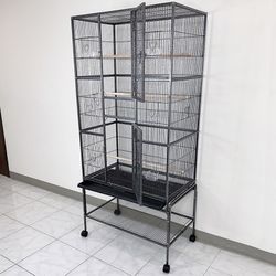 Brand New $160 X-Large 69” Bird Cage for Mid-Sized Parrots Cockatiels Conures Parakeets Lovebirds Budgie, 31x19x69” 