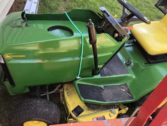 John Deere tractor with plow deck and bagger 500 obo