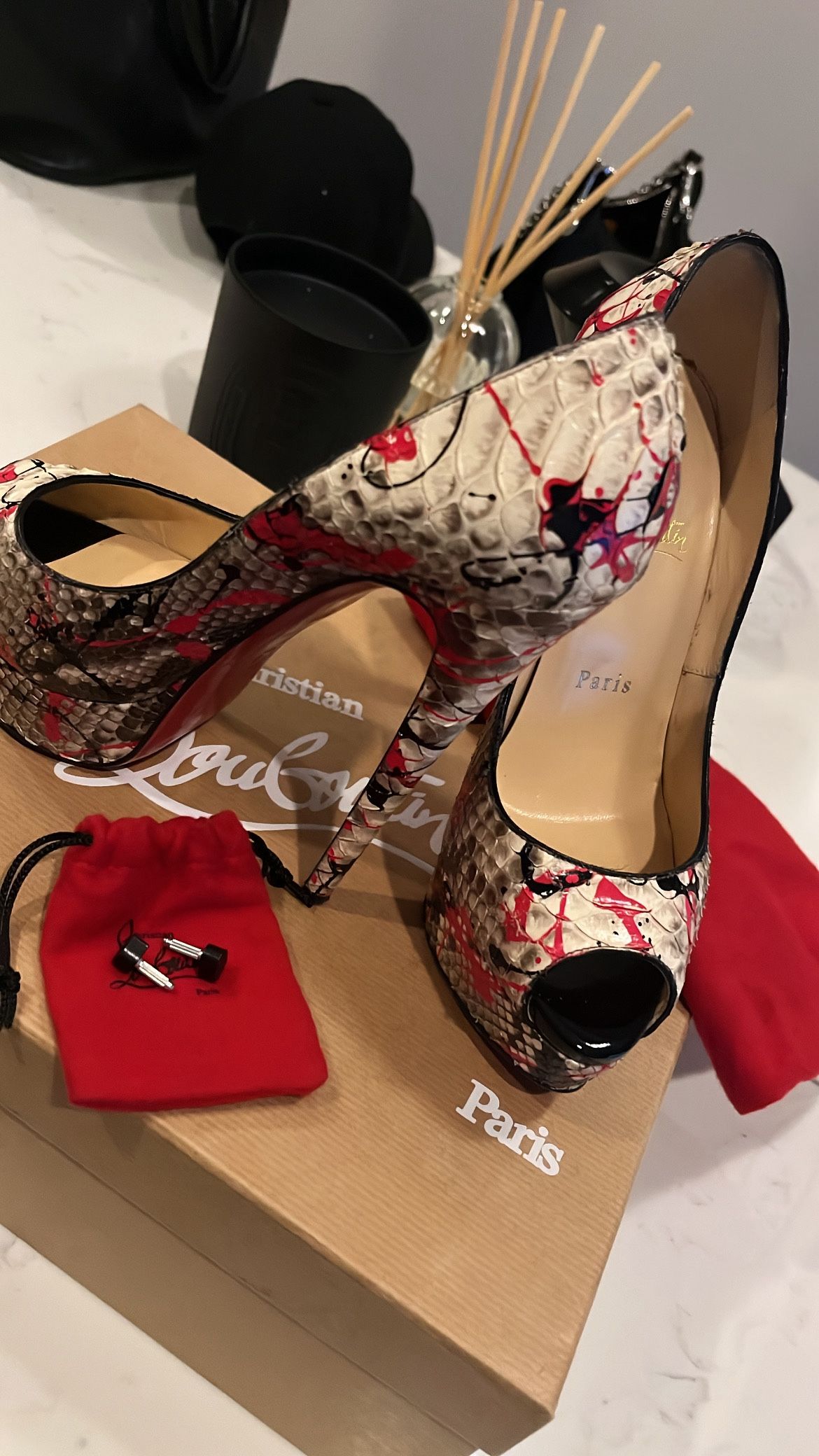 Christian Louboutin Python Heels