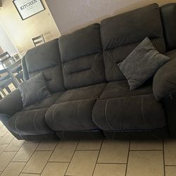 Ashley furniture, reclining loveseat, and sofa