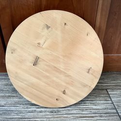 Round Wood Table Top / Craft Slab — Unfinished Pine