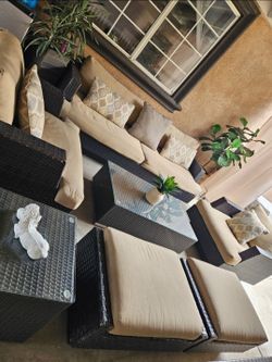 7 pieces sumbrella Patio Set/conversation Set/outdoor Furniture/Cash Only
