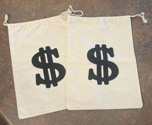 2 new cute tie money bags