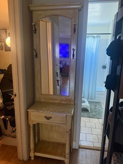 Skinny vanity mirror