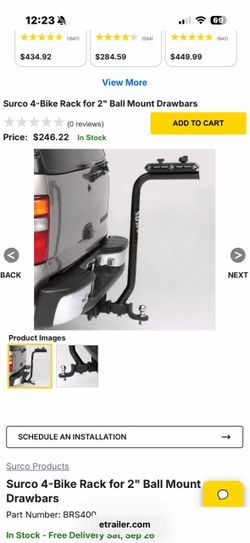 Surco 4-Bike Rack for 2" Ball Mount Drawbars