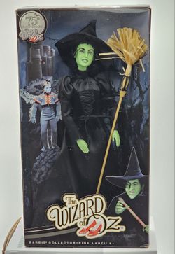 Barbie Collector Wizard of Oz Wicked Witch of The West Doll 75th Anniversary Pink Label