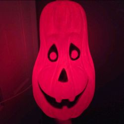 Vtg 22" Jack O Lantern Pumpkin Blow Mold Drainage Industries Halloween w/ Light