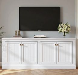 72" W Large Farmhouse Sideboard Buffet Cabinet