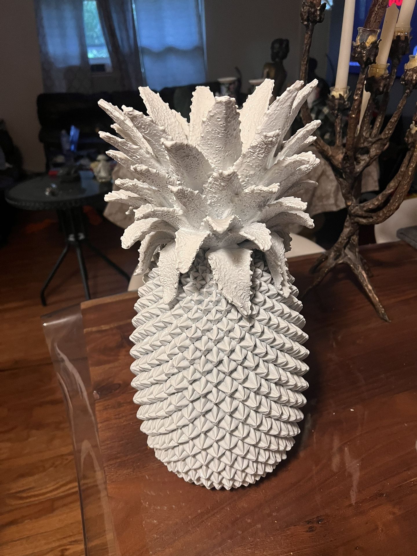 White Pineapple Vase
