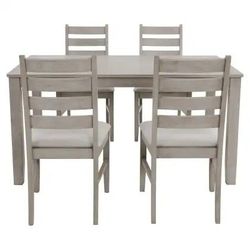 Jeromes Paseo Dining table 4 chairs white wash gray KK
