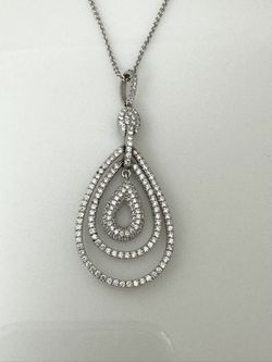YAGI Sterling Silver CZ Pendant With Chain