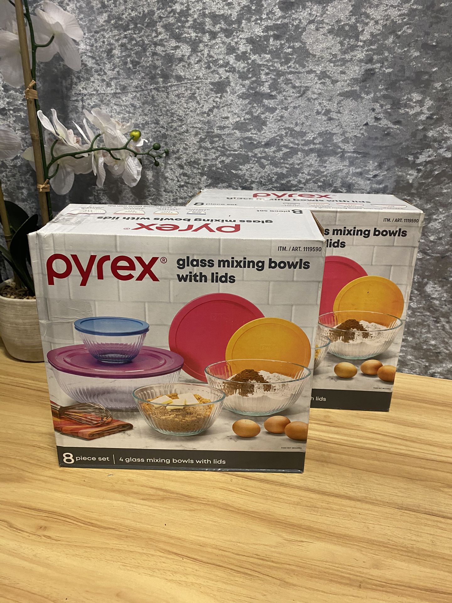 Pyrex - glass mixing bowls - new