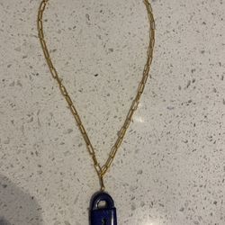 Lapis Locket Necklace By Nest 