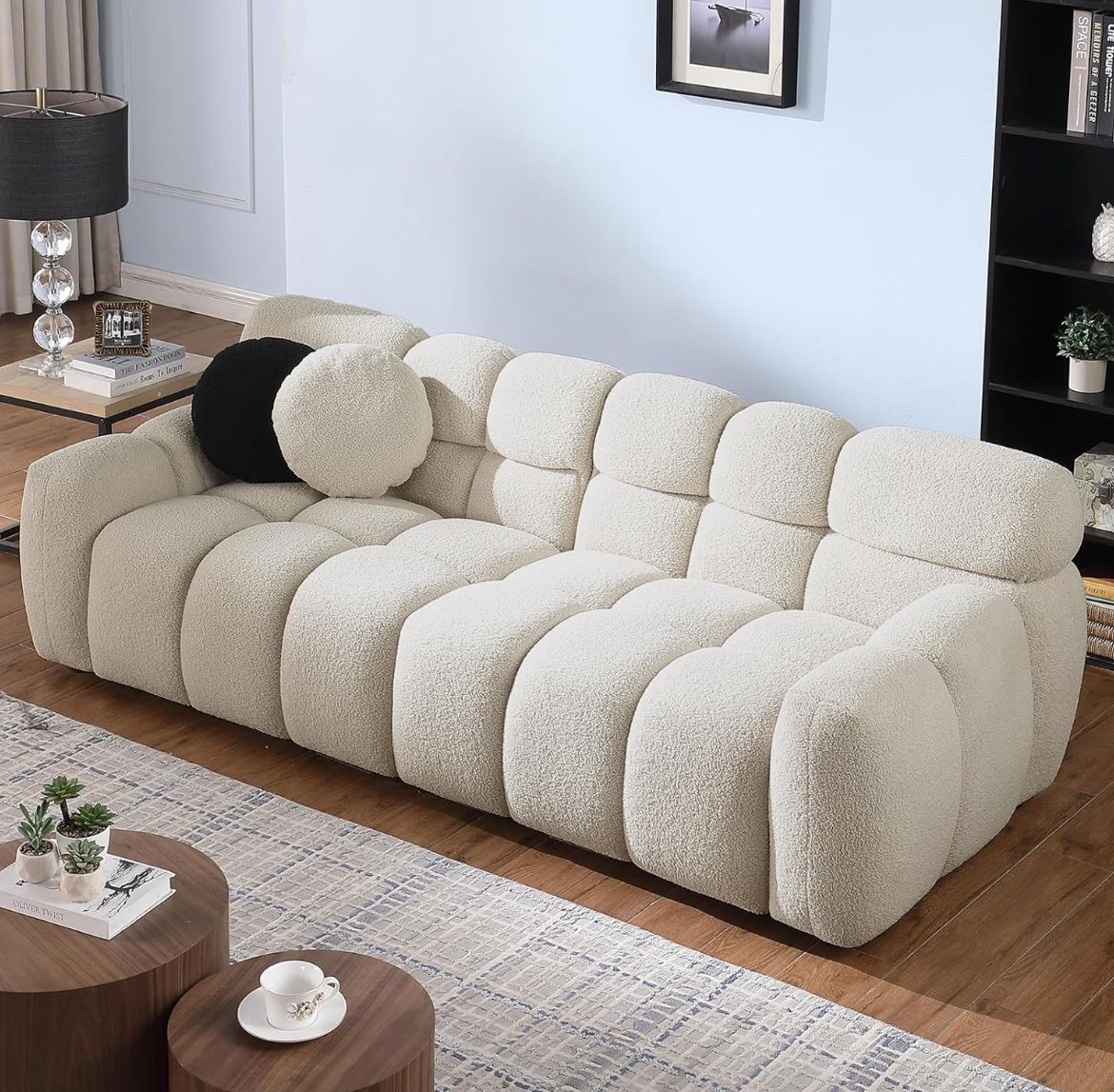 Boucle Sofa for Living Room, Cloud Couch