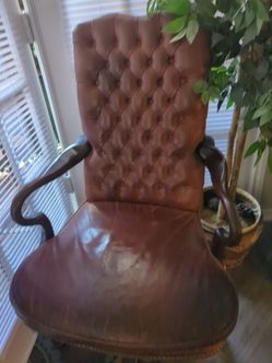 Chesterfield  style leather chair