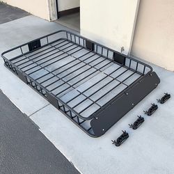 (Brand New) $145 Universal Roof Rack 64x39 Inch Car Top Cargo Basket Carrier Extension Luggage Holder 150lbs Max