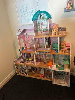 KidKraft Rosewood Mansion Wooden Dollhouse w/Furniture.
