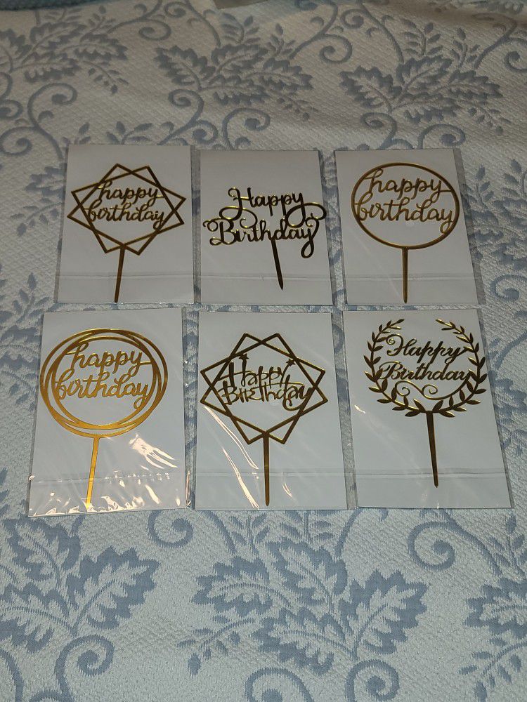 12 Birthday Cake Toppers