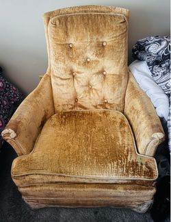 Velvet-Like Arm Chair