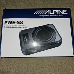 Alpine 8 Inch Powered Subwoofer