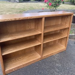 Bookcase, Oak, 4 Adjustable Shelves, Delivery