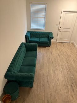 EMERALD GREEN SECTIONAL COUCHES