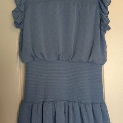 Aqua Bloomingdales Dress, Blue, Size L