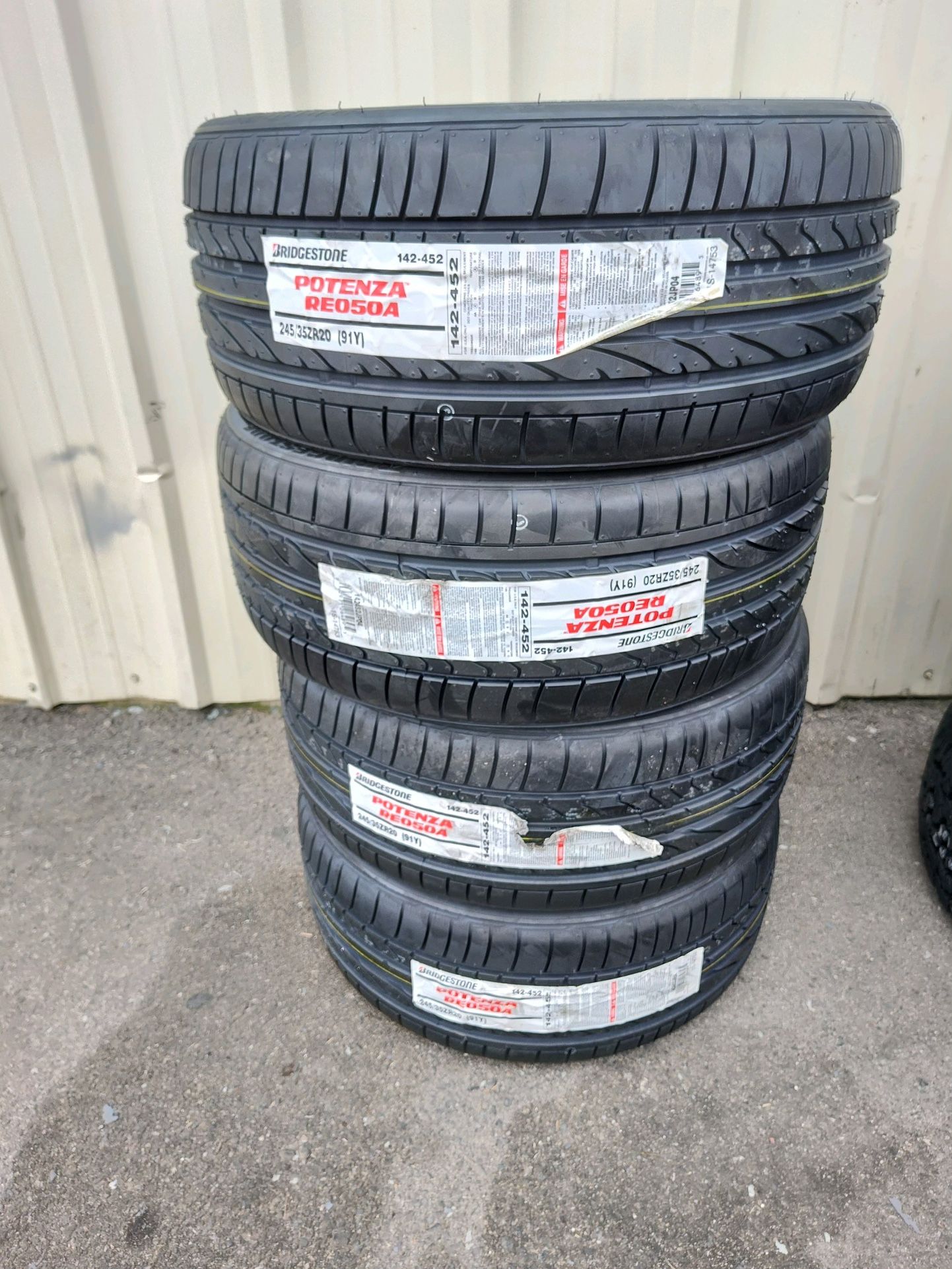 New 245/35/20 Bridgestone Potenza RE050A price is firm