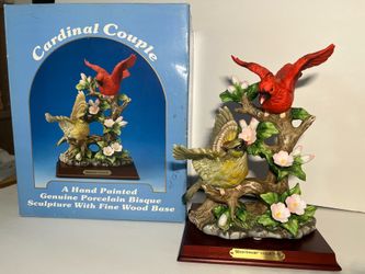 Westminster Cardinal Couple Hand Painted Porcelain