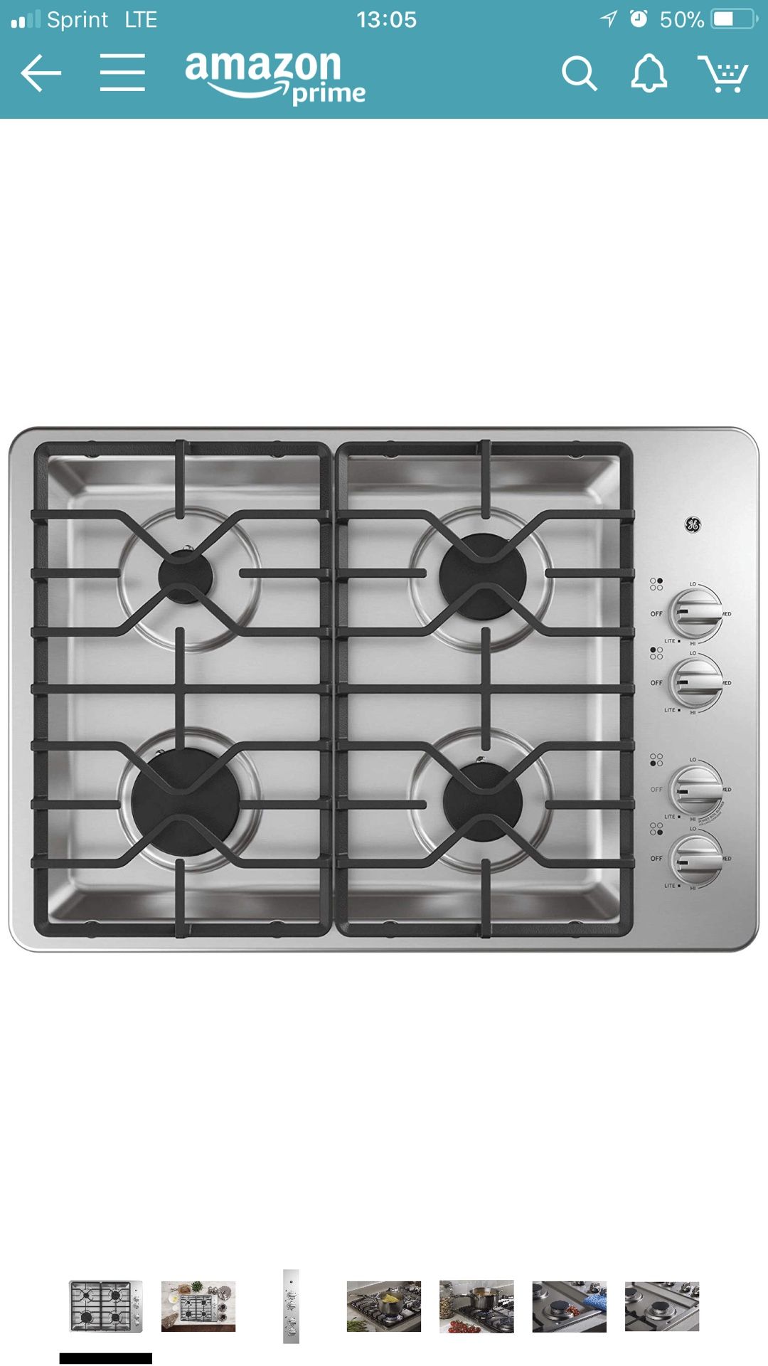 30” GE Gas Cooktop