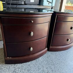 Nightstand Pair Granite Top