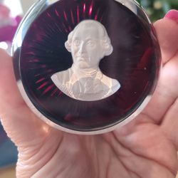 Paperweight Glass(King Louis Xwl) Rare  The Franklin Mint ,read Discription Nice Mothers Day Gift 🎁 ♥️ 