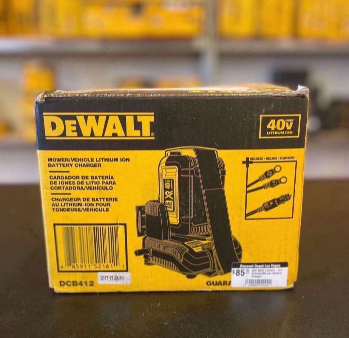 DEWALT 40V MAX Lithium-Ion Vehicle/Mower Battery Charger DCB412