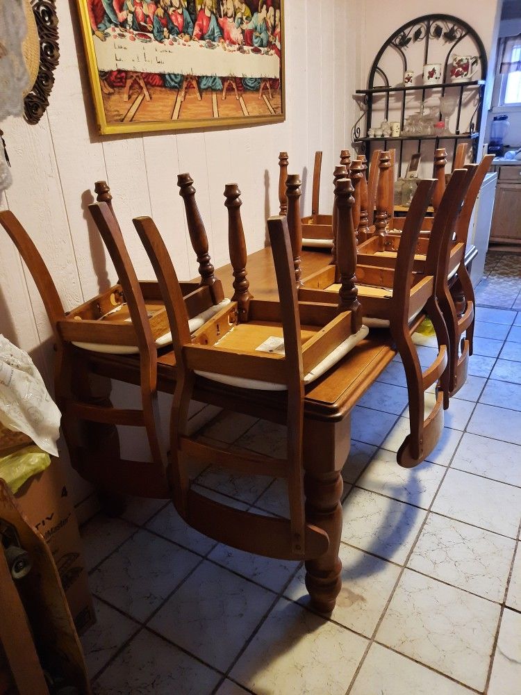 6 Chair Dining Kitchen Table
