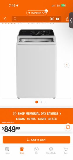 NEW Frigidaire Washer FLVW7000AW