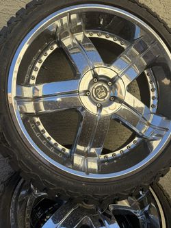 24 Inch Tis Rims… Almost Brand New Tires