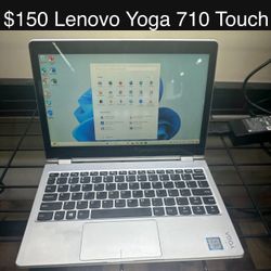 Lenovo Yoga 710 Touchscreen Convertible Laptop 11" 8gb i5 M.2 SSD Windows 11 Includes Charger, Good Battery 