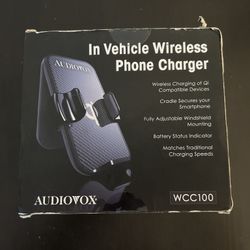 NEW AudioVox WCC100 In Vehicle Car Wireless Phone Charger Cradle